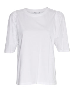 Moss Copenhagen Maica Organic 2/4 Puff T-Shirt Bright White