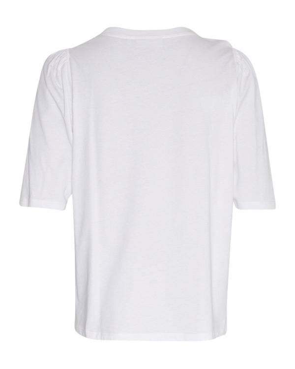 Moss Copenhagen Maica Organic 2/4 Puff T-Shirt Bright White