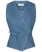 Samara Denim Vest Blue fra Neo Noir, blå denimvest