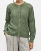 Object Flora LS Knit Button Cardigan Bronze Green NOA26
