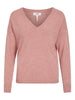 Object Thess V-Neck Knit Pullover Brandied Apricot