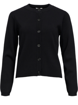 Object Ester LS Knit Cardigan Black