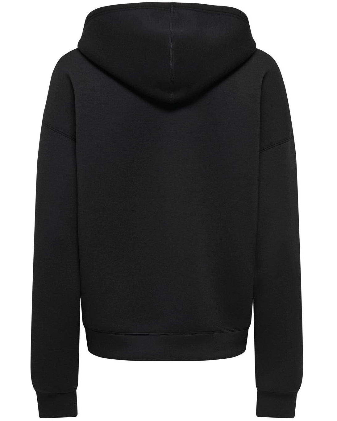 Only Naomi LS Two Way Zip Hoodie Black, sort zip hoodie