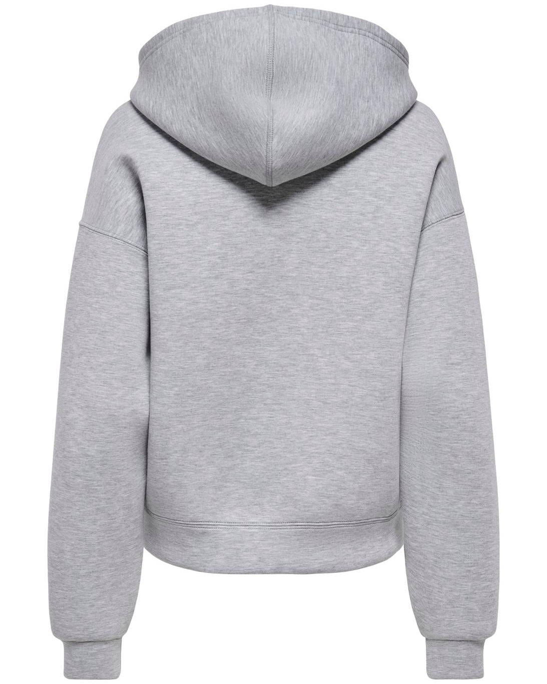 Only Naomi LS Two Way Zip Hoodie Light Grey Melange NO26
