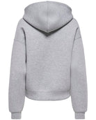 Only Naomi LS Two Way Zip Hoodie Light Grey Melange NO26