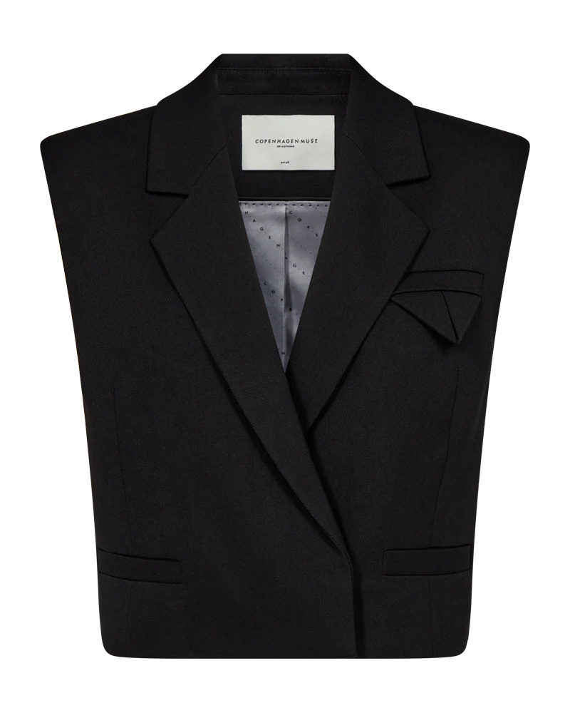 Copenhagen Muse Tailor Short Waistcoat Black