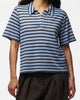 Pieces Jeya V-Neck Loose Polo Cashmere Blue/Hot Fudge