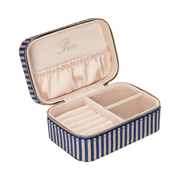 Pico Large Jewelry Box Navy Stripe