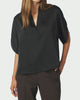 Neo Noir Anelle Heavy Sateen Bluse Black (Forudbestilling lev. september)