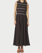 Atika Deco Smock Kjole Dark Brown fra Neo Noir, brun kjole