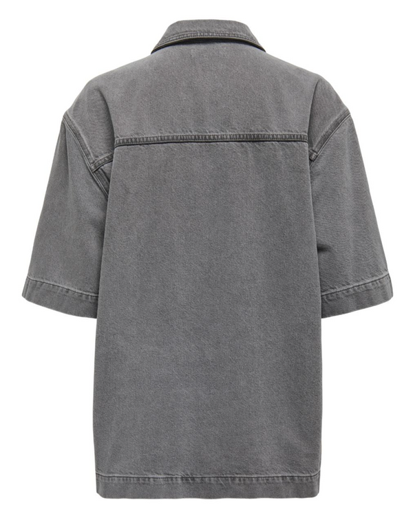 Only Sophie Oversize SS Skjorte Medium Grey Denim