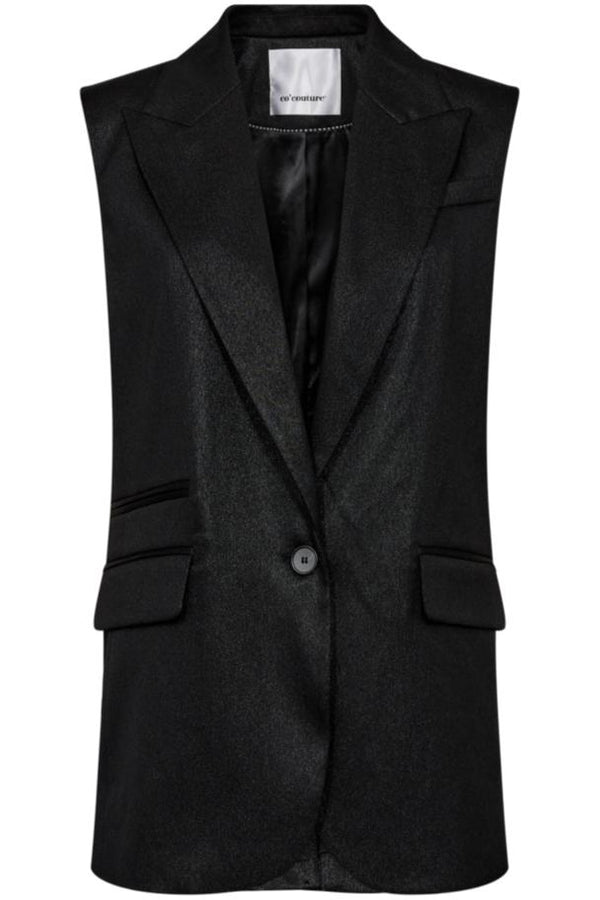 Co'Couture Venus Single Oversize Vest Black