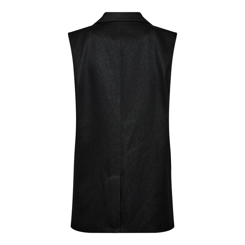 Co'Couture Venus Single Oversize Vest Black