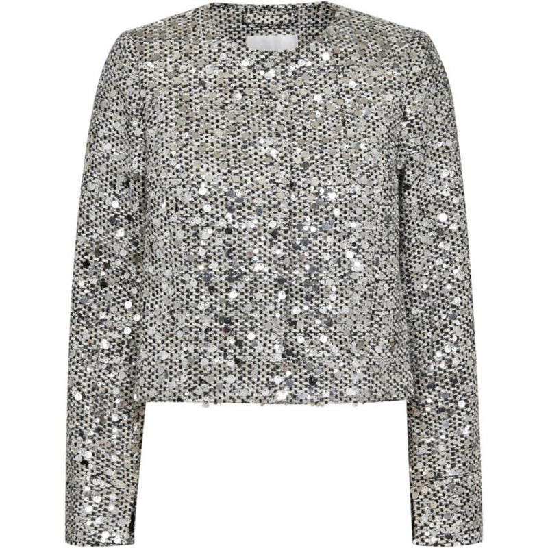 Co'Couture Boucle Sequin Cocktail Jakke White/Black