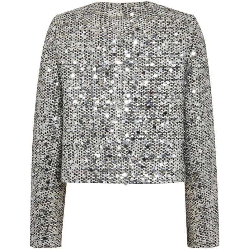 Co'Couture Boucle Sequin Cocktail Jakke White/Black