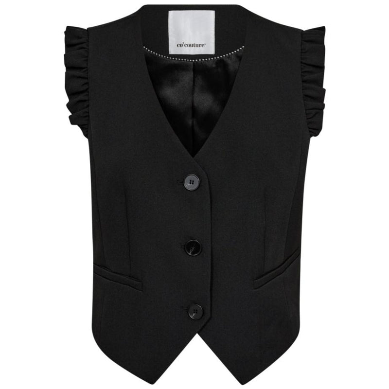 Co'Couture Liane Frill Tailor Vest Black