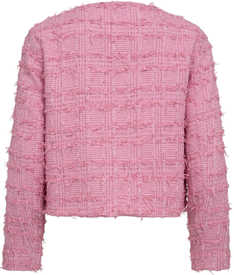 Co'Couture Cala Check Boucle Jakke Candyfloss