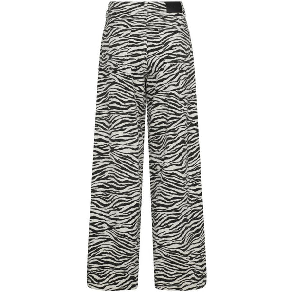 Co'Couture Zion Zebra Wide Bukser Off White/Black