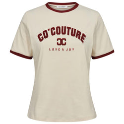 Co'Couture Edge T-Shirt Burgundy