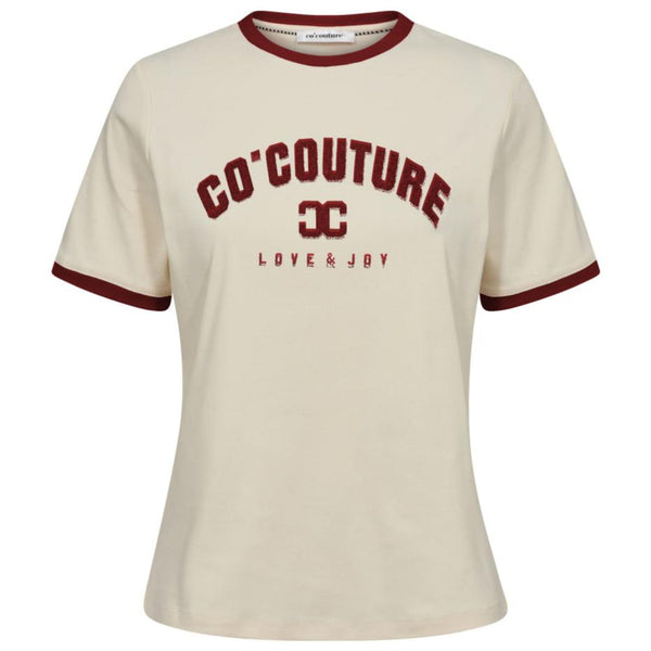 Co'Couture Edge T-Shirt Burgundy