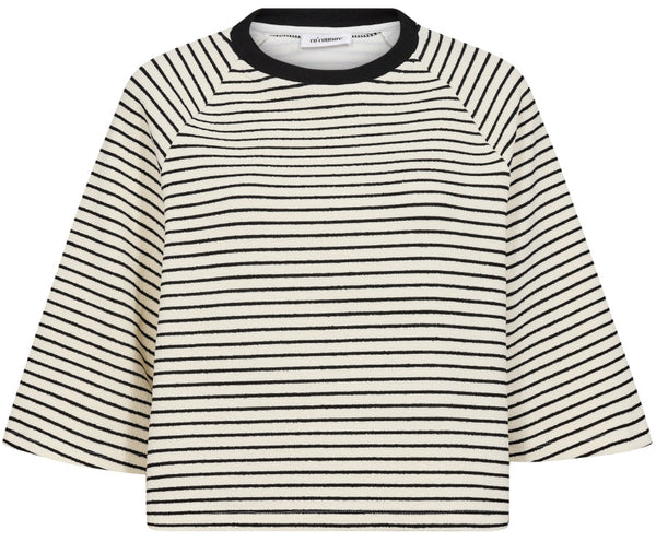 Co'Couture Erin Stripe T-shirt White/Black