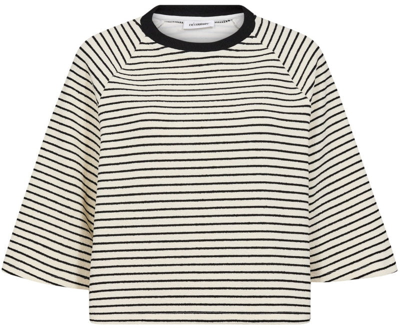 Co'Couture Erin Stripe T-shirt White/Black