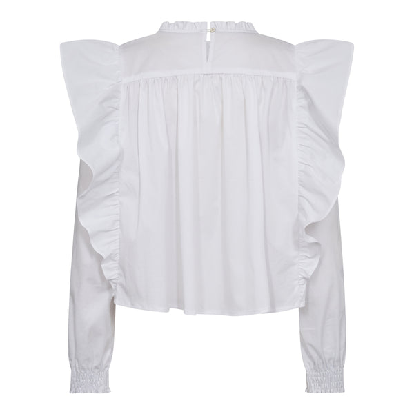 Co'Couture Cotton Crisp Frill Bluse White