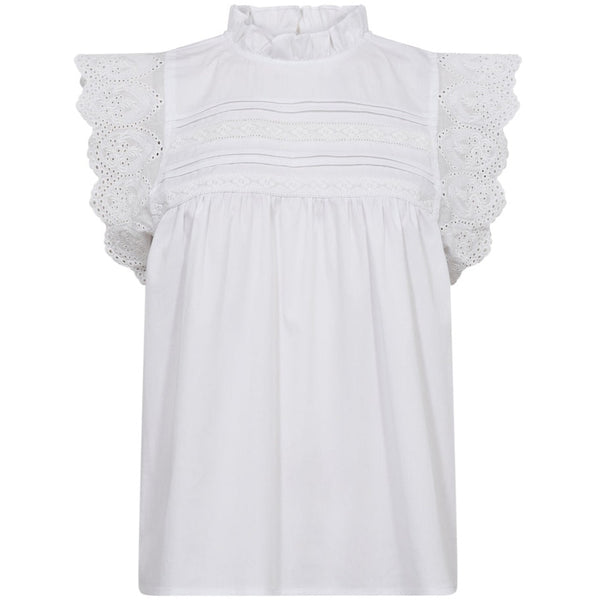 Co'Couture Tia Anglaise Top White