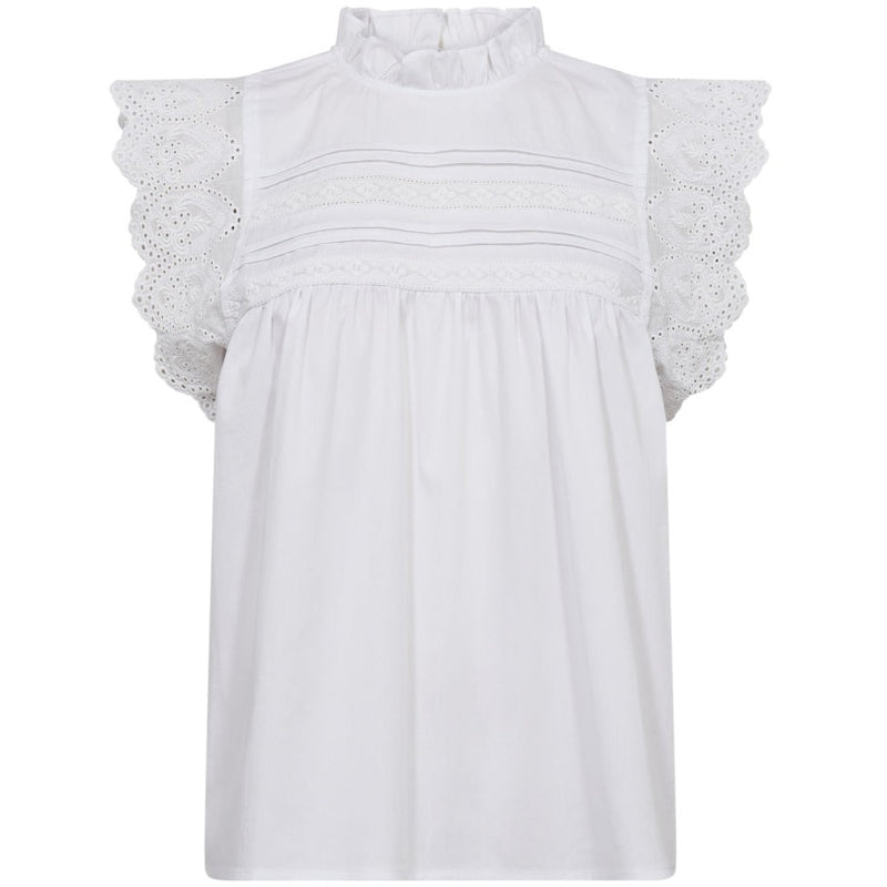 Co'Couture Tia Anglaise Top White