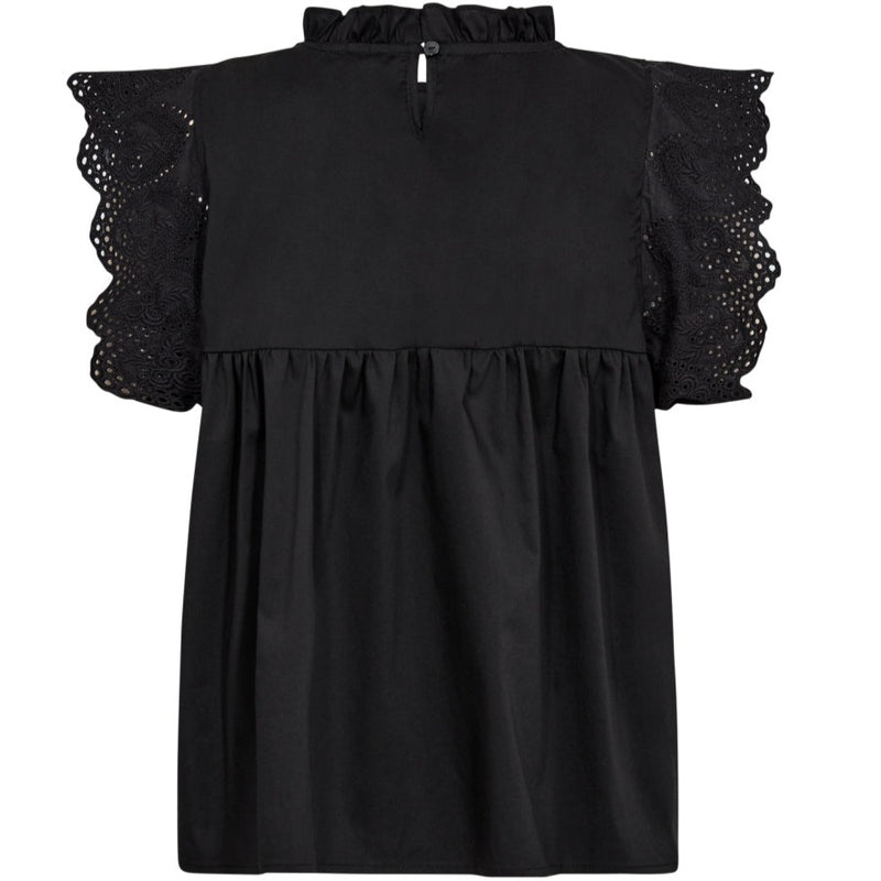 Co'Couture Tia Anglaise Top Black