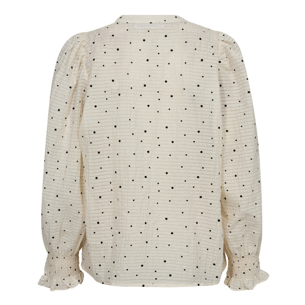 Co'Couture Tess Dot Bluse Off White