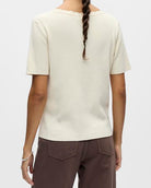 Object Kelly SS V-Neck Cardigan Birch NOS26, beige cardigan