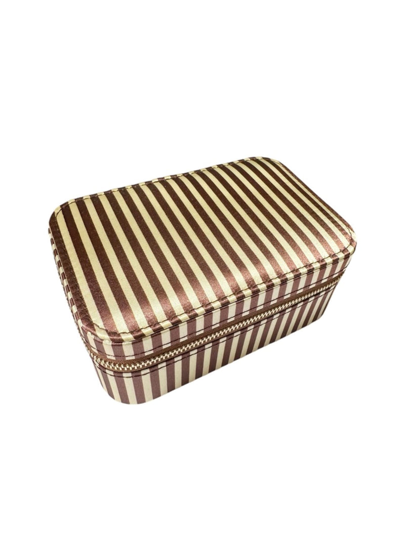 Pico Large Jewelry Box Brown Stripe