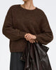 Only Nellie LS O-Neck Strik Coffee Bean