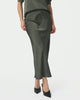Neo Noir Vicky Heavy Sateen Skirt Nederdel Deep Green