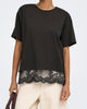 Only Vivvi SS Lace Bottom Top Chocolate Torte