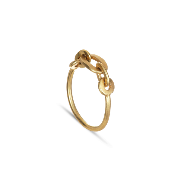 Jane Kønig Row Chain Ring Forgyldt