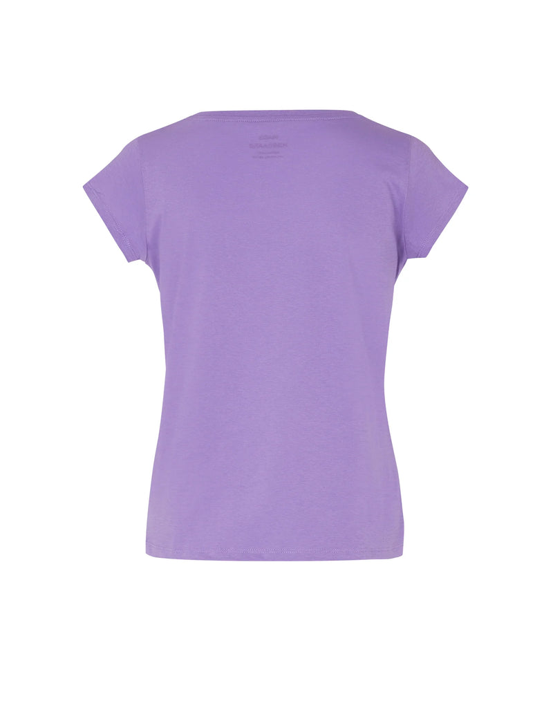 Mads Nørgaard Organic Jersey Teasy T-shirt Paisley Purple
