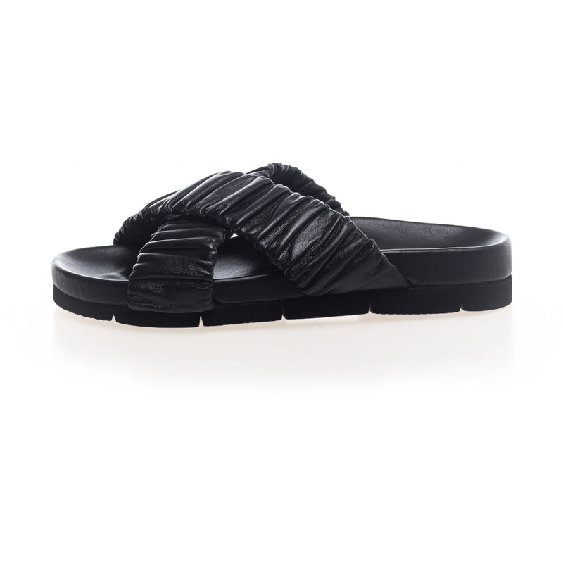 Copenhagen Shoes Wrinkles Leather Sandaler Black