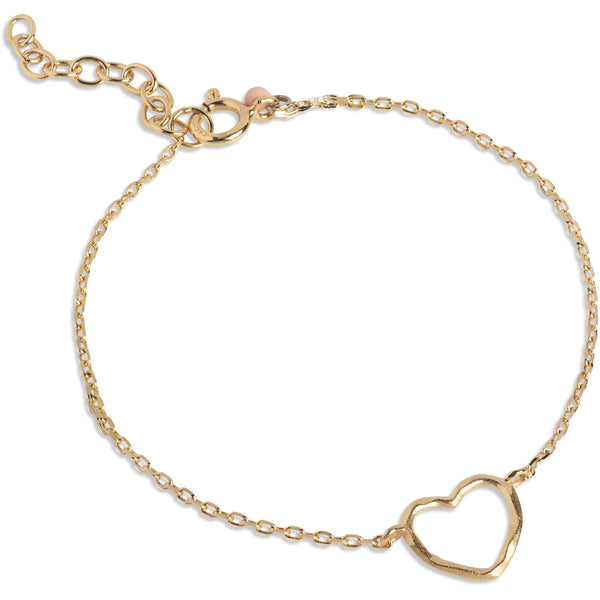 Enamel Organic Heart Armbånd Guld