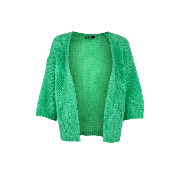 Black Colour Casey Cardigan Apple Green