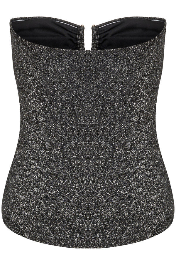 Gestuz Dalene Tube Top Black/Silver