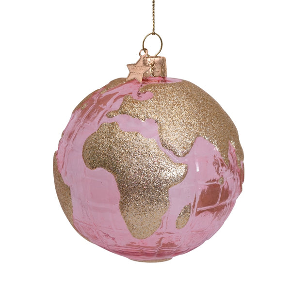 Vondels Glas Ornament Pink Globe