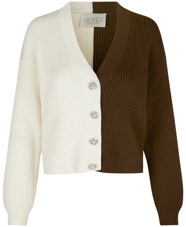 Notes Du Nord Fanny Mix Cardigan Cream