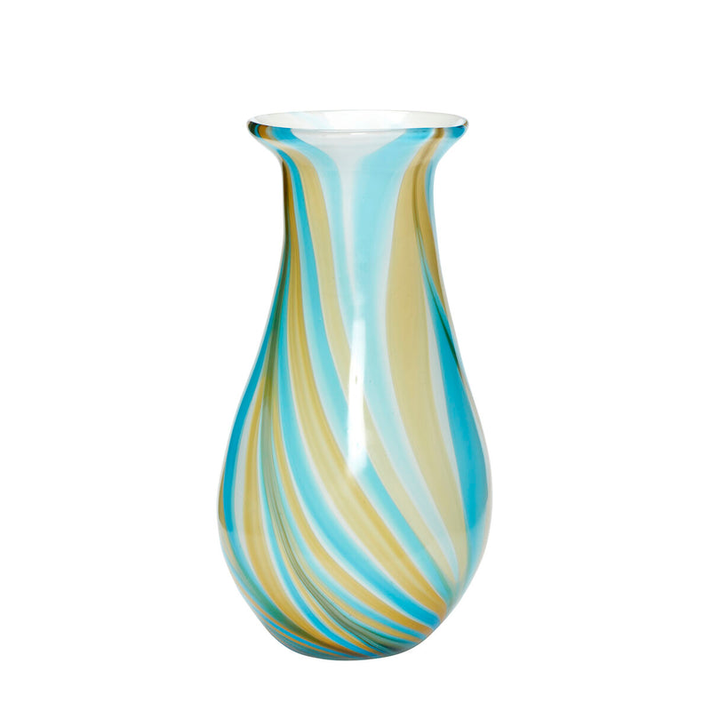 Hübsch Glas Vase Blue Multi Coloured