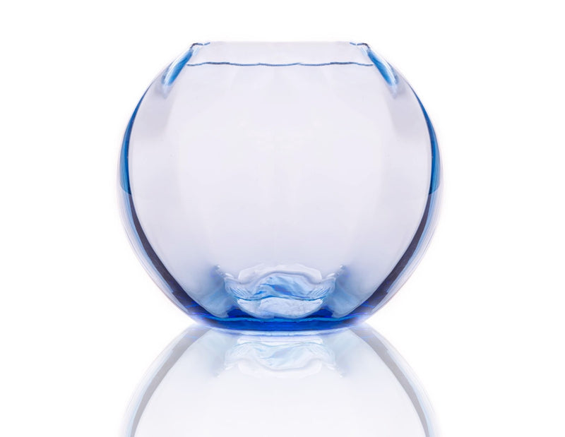 Anna von Lipa Swirl Globe Vase 18cm Light Blue
