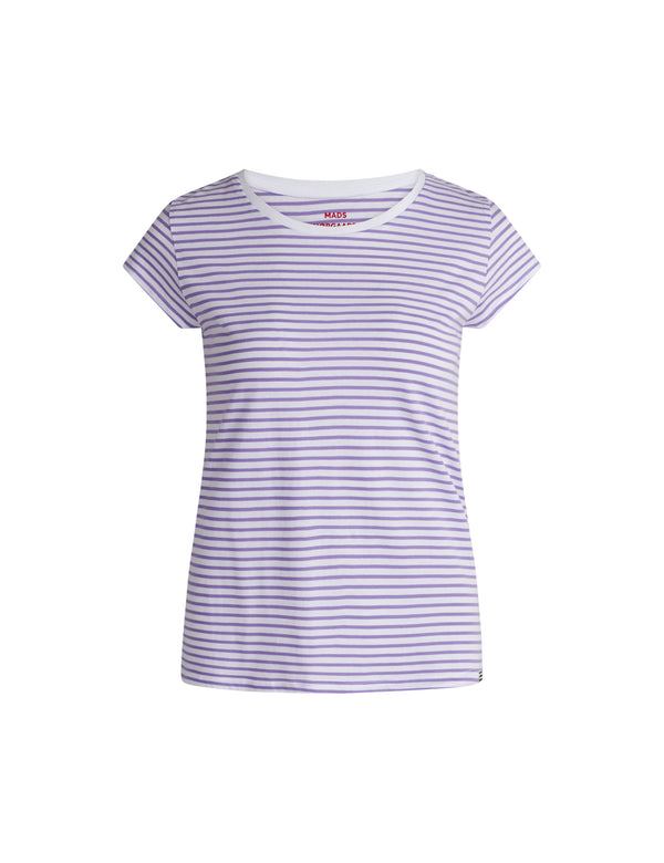 Mads Nørgaard Organic Jersey Stribe Teasy T-shirt Paisley Purple/Brilliant