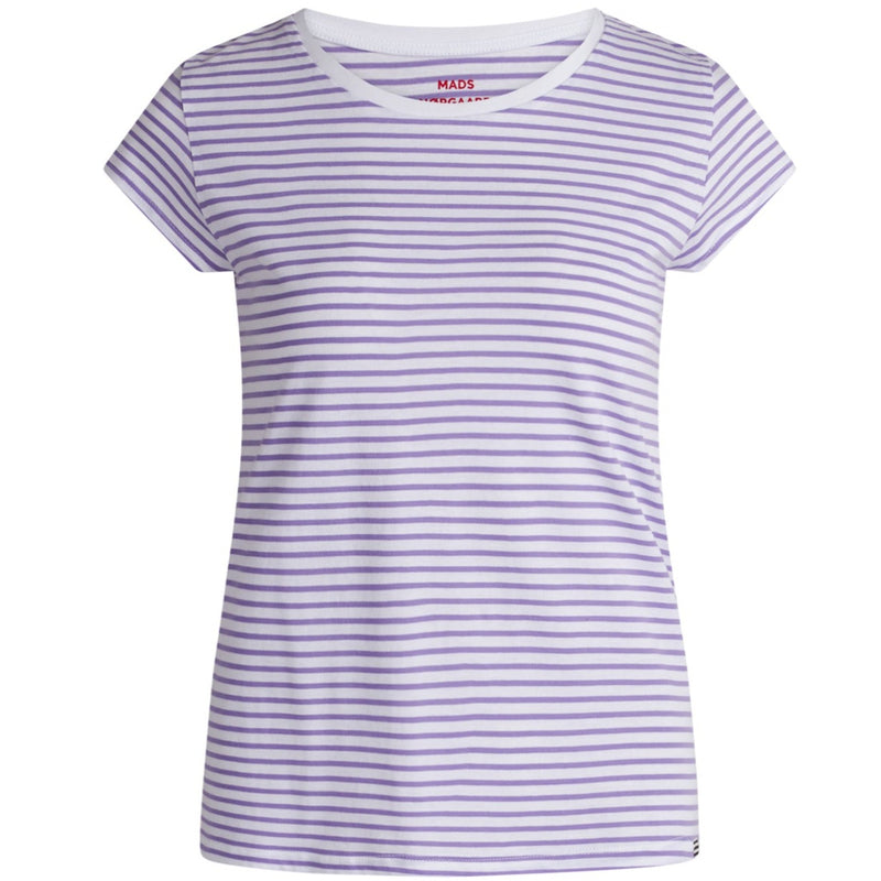 Mads Nørgaard Organic Jersey Stribe Teasy T-shirt Paisley Purple/Brilliant