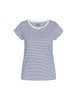 Mads Nørgaard Organic Jersey Stripe T-shirt Estate Blue/Brilliant White