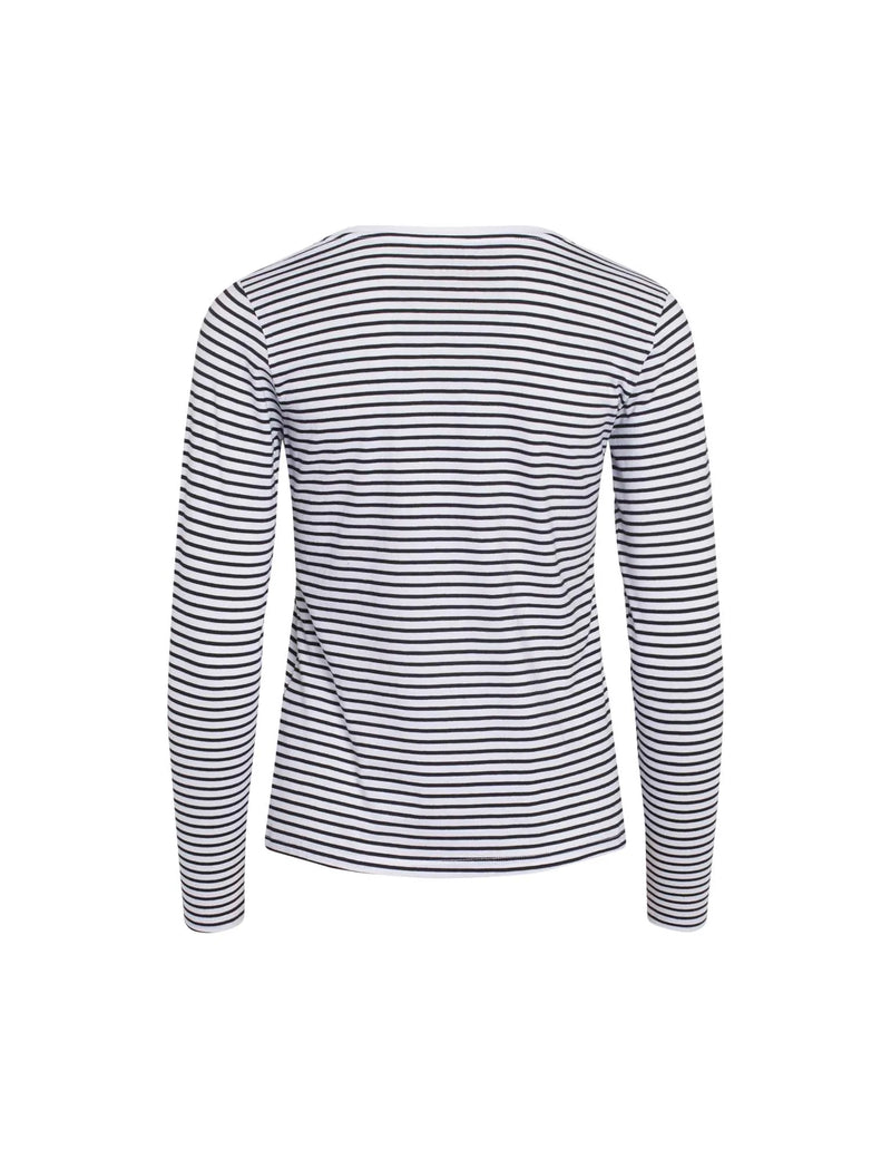 Mads Nørgaard Organic Jersey Stripe Tenna T-shirt White/Black